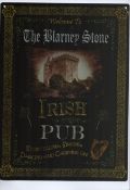 6 Large 16" x 12" Metal Engliah & Irish Novelty Pub Signs