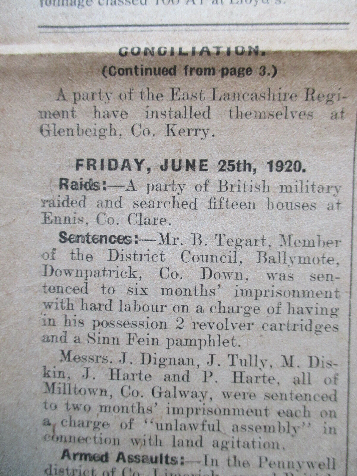 1920 'Eire Og-Young Ireland' Irish Revolutionary Original Newspaper - Image 4 of 5