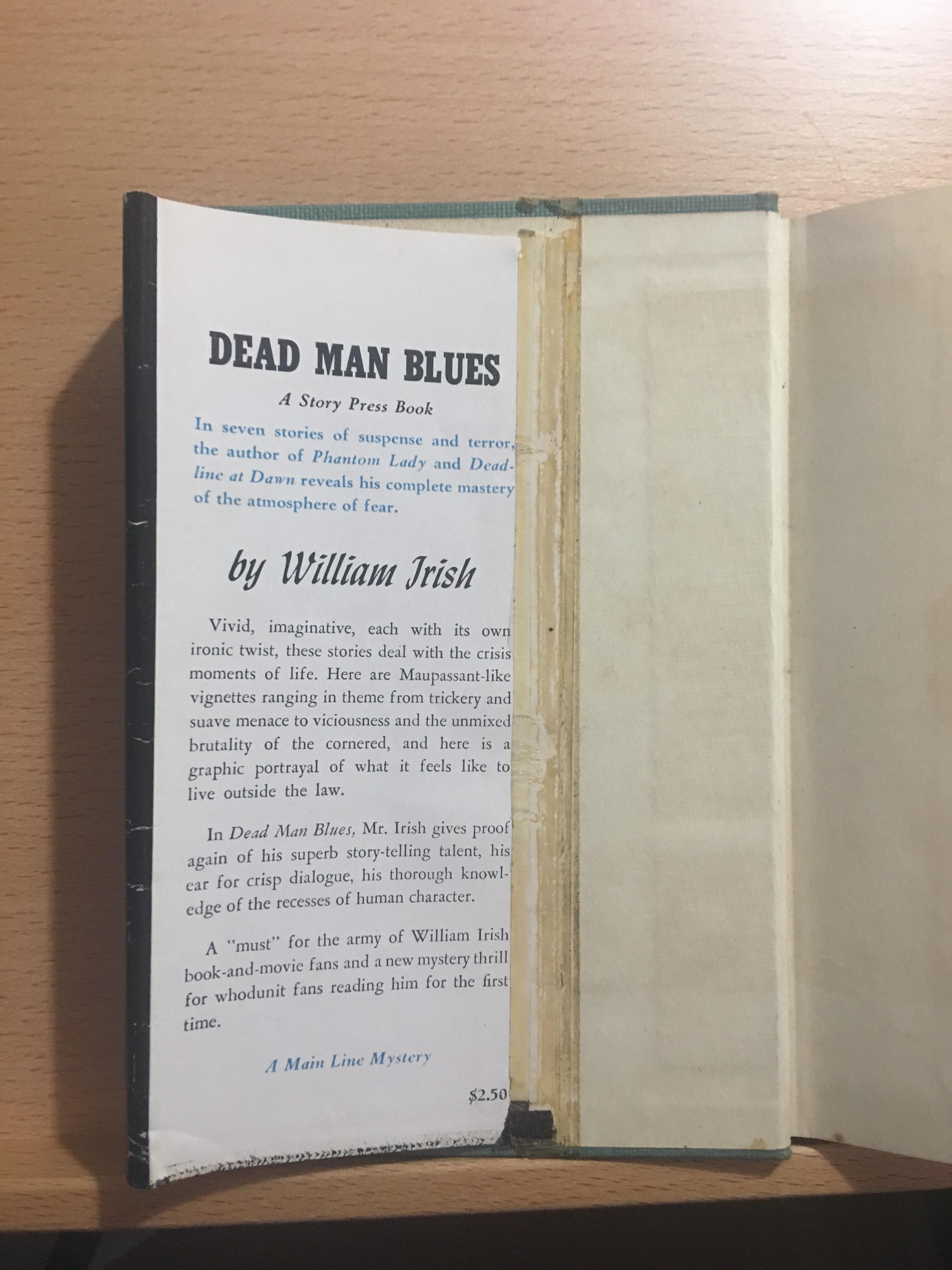 1947 First Ed. 'William Irish' -Dead Man Blues - Hardback With Dust Cover - Image 3 of 4