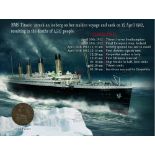 The Sinking Of The Titanic Designed Licensed 1912 Original Penny Metal Plaque