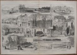 The Phoenix Park Murder Trials in Dublin April 14, 1883 Antique Double Page Print