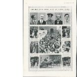 Original 1916 Print "Views Of The Sinn Fein Rebellion"