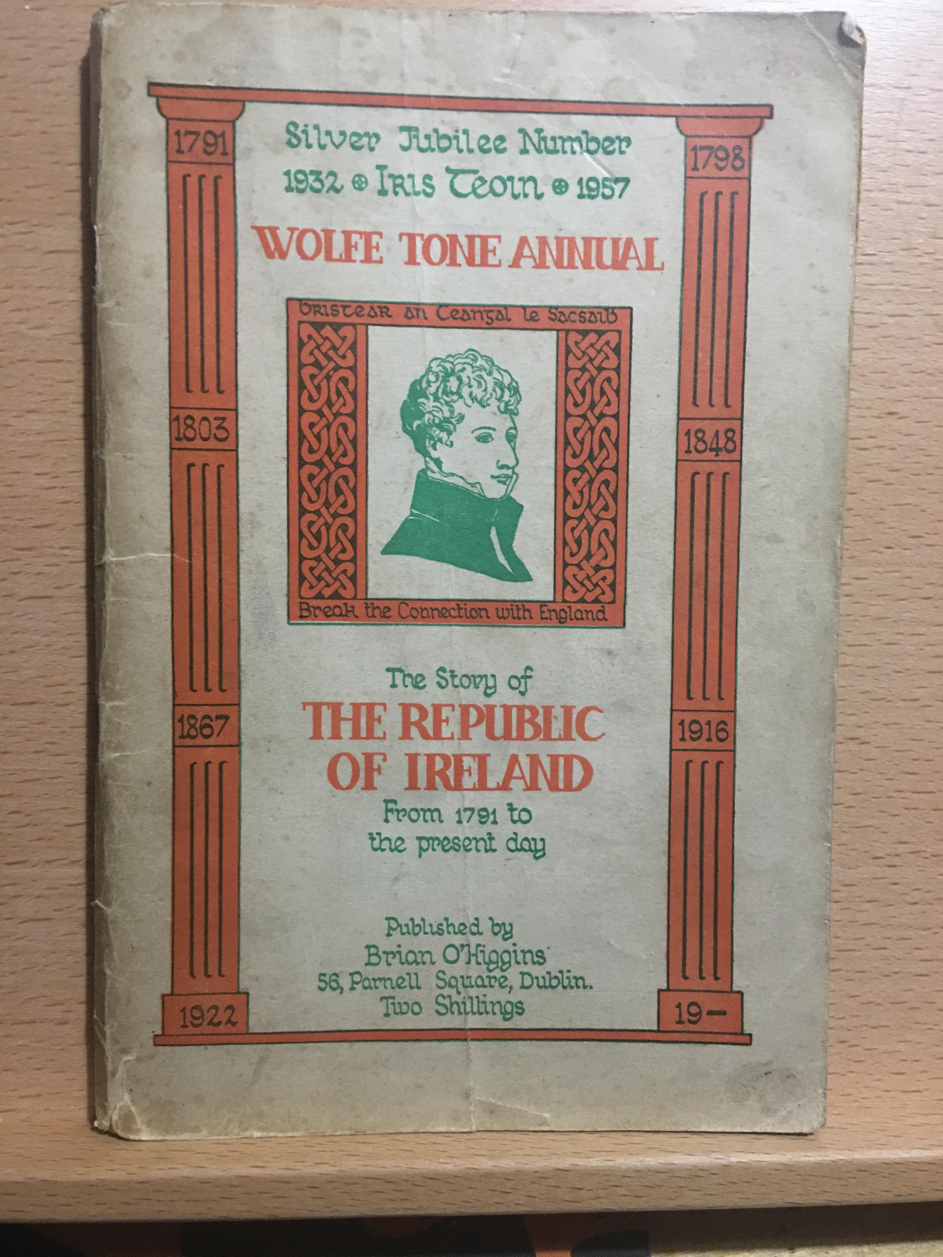 Vintage 1957 Silver Jubilee Edition The Wolfe Tone Annual