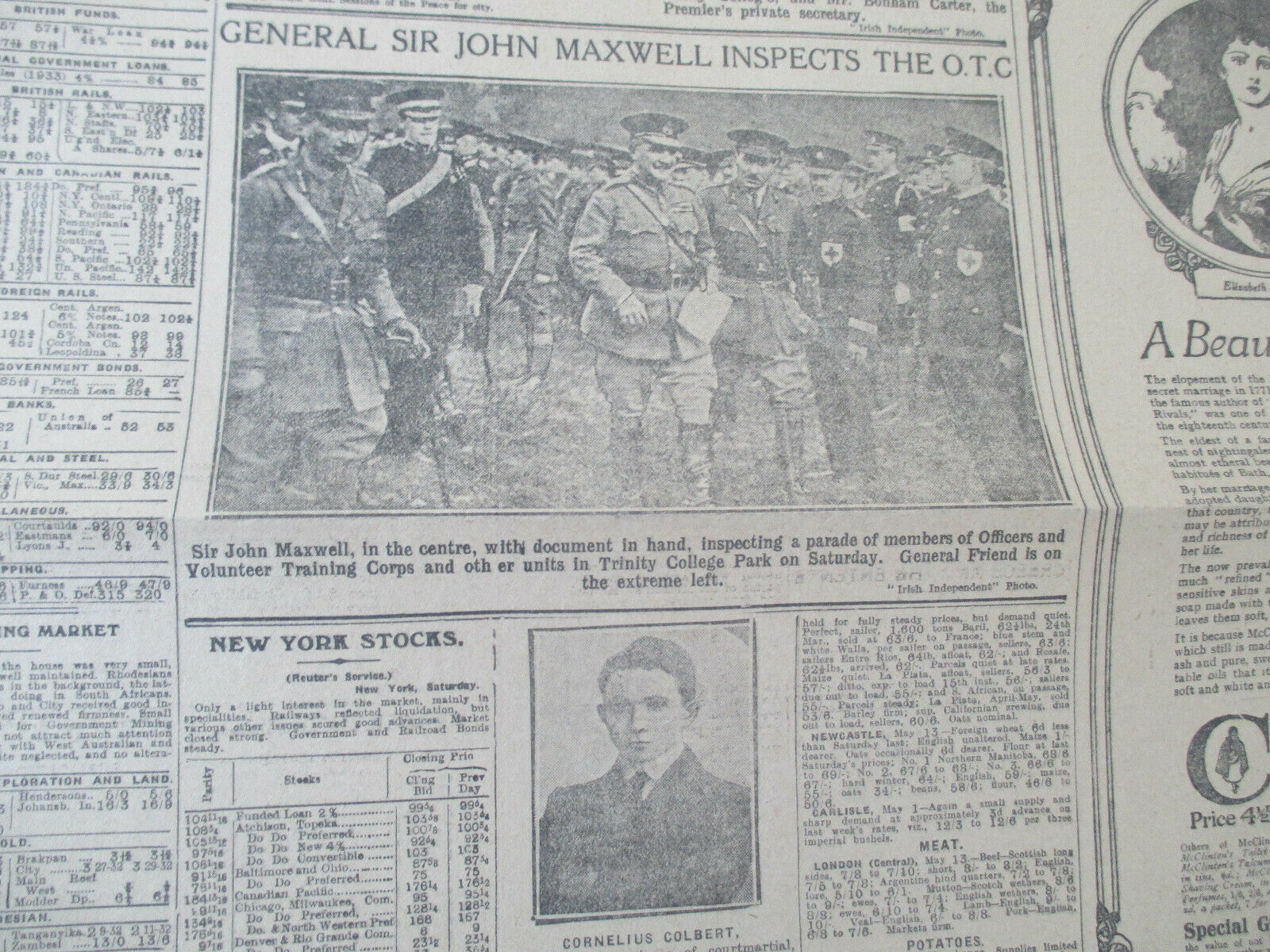 Original May 15th, 1916 'Irish Independent' -Newspaper Easter Rising Content - Image 3 of 5