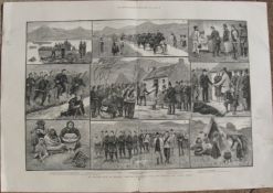 Eviction Duty in Ireland - Sketches in Galway with the Military and Police Forces 1886