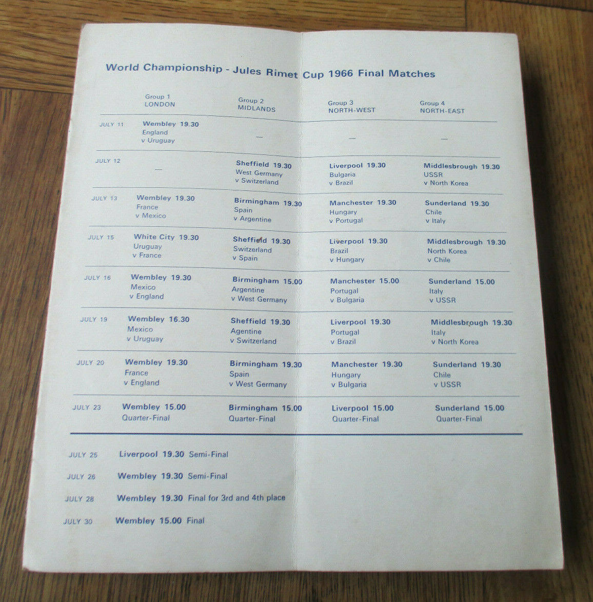 Original Rare World Cup 1966 Tournament Matches Transport Memorabilia - Image 2 of 9