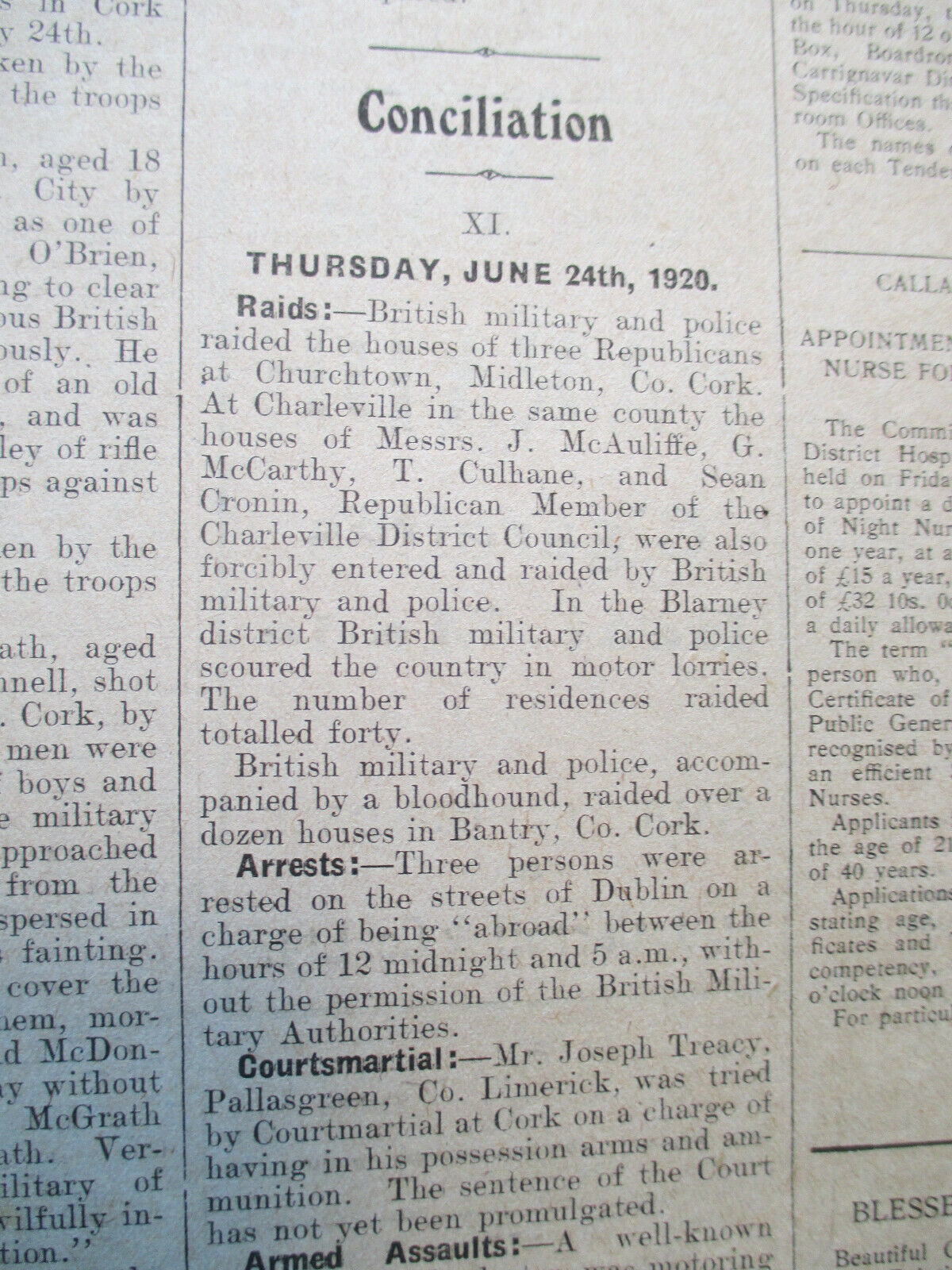 1920 'Eire Og-Young Ireland' Irish Revolutionary Original Newspaper - Image 3 of 5