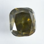 IGI Certified 2.06Cts 100% Natural Fancy Deep Greenish Brownish Yellow Colour Diamond