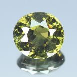 GIA Certified 1.24Cts 100% Natural Alexandrite Yellowish Green Changing To Brownish Yellow