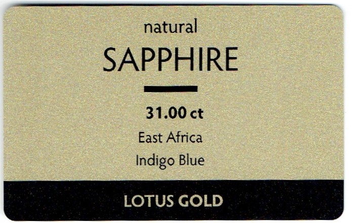 Lotus Certified 31.00Cts 100% Natural Indigo Blue Colour East Africa Sapphire - Image 9 of 9