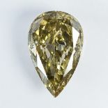 IGI Certified 1.01Cts 100% Natural Fancy Light Brownish Yellow Colour Diamond