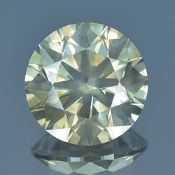 IGI Certified 3.33Cts 100% Natural Colour Diamond Fancy Light Brownish Yellowish Grey Colour