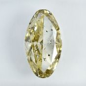 IGI Certified 1.01Cts 100% Natural X-Y Light Brownish Yellow Colour Diamond