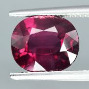 IGI Certified Purplish Red Rhodolite Garnet - 5.35 Ct