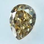 IGI Certified Si1 1.20Cts 100% Natural Fancy Light Brown Colour Diamond