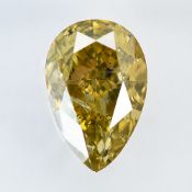 IGI Certified 1.10Cts 100% Natural Fancy Light Greenish Brownish Yellow Colour Diamond