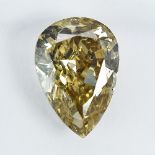 IGI Certified 1.36Cts 100% Natural Fancy Light Brownish Yellow Colour Diamond