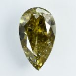 IGI Certified 1.01Cts 100% Natural Fancy Greenish Brownish Yellow Colour Diamond