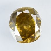 IGI Certified 1.06Cts 100%Natural Fancy Brownish Orangy Yellow Colour Diamond