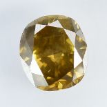 IGI Certified 1.06Cts 100%Natural Fancy Brownish Orangy Yellow Colour Diamond