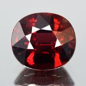 IGI Certified Deep Red Pyrope-Almandite Garnet - 6.84 CTS