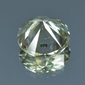 IGI Certified 1.99Cts 100% Natural U-V Light Greyish Yellow Colour Diamond