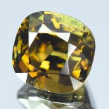 GIA Certified 5.55Cts 100% Natural Alexandrite Brownish Green Changing To Yellowish Brown Colour