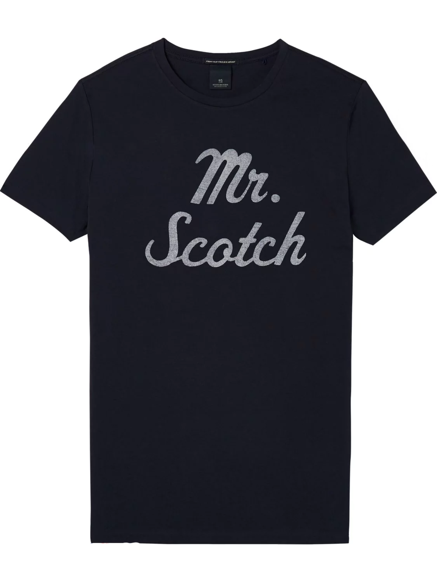 Men's scotch & soda smart casual midnight crew neck tee with logo uk m rrp £50