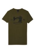 Scotch & soda logo t-shirt green uk xl rrp £50