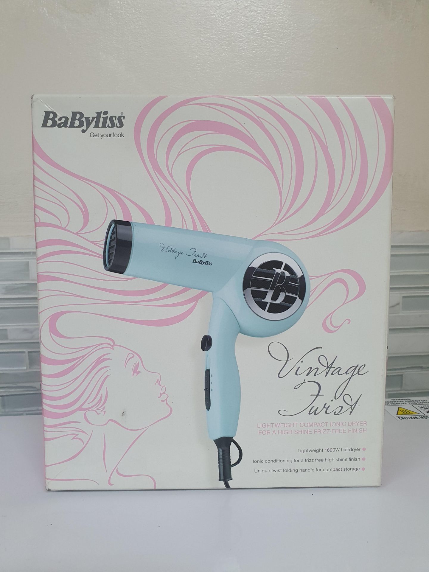 new babyliss vintage twist hair dryer 5900cu rrp £39.99