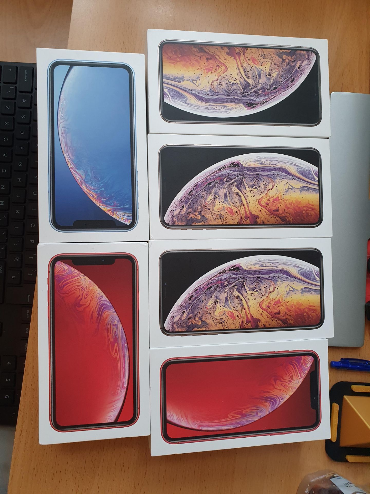 6 x new iphone xr, xs max empty boxes rrp £90