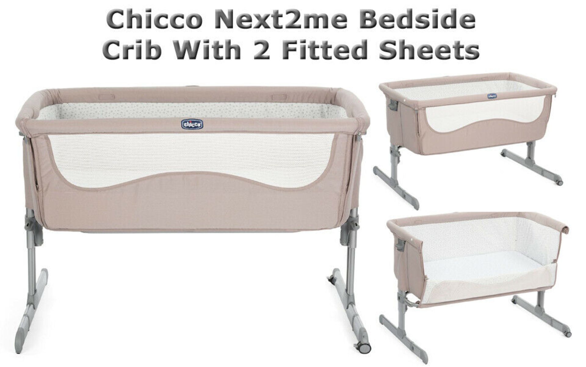 chicco next 2 me side sleeping bedside crib with mesh window rrp £299