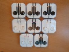 8 x mix styles high quality earphones with volume control and mic rrp£40