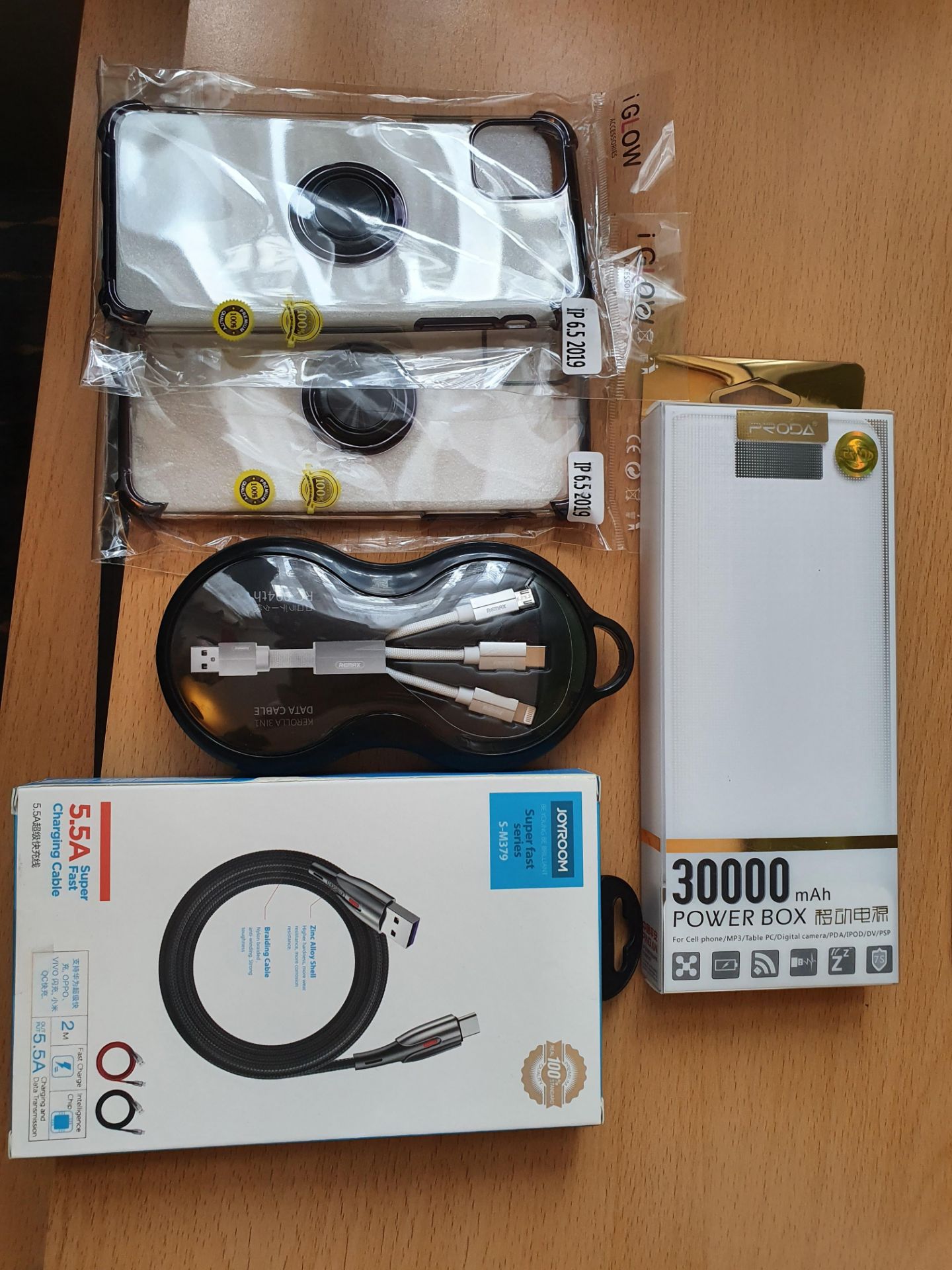 new mix items proda power bank, joyroom fast charging cable etc rrp£90