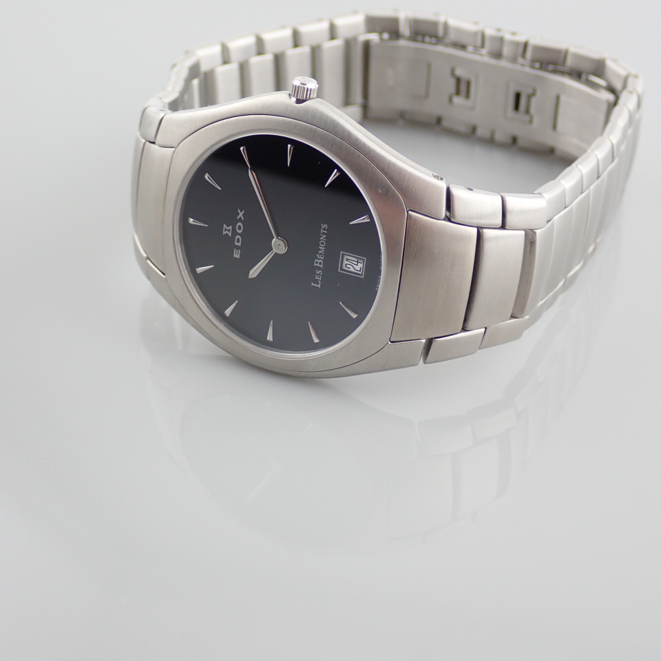 Edox / Date - Date World's Slimmest Calender Movement - Unisex Steel Wrist Watch - Image 2 of 6