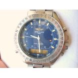 Breitling / New Pluton 3100 Full Set - Gentlemen's Steel Wrist Watch