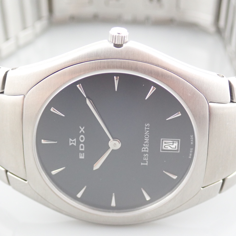Edox / Date - Date World's Slimmest Calender Movement - Unisex Steel Wrist Watch - Image 3 of 6