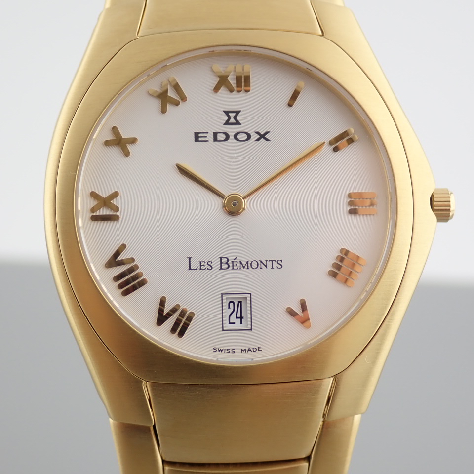 Edox / Date - Date World's Slimmest Calender Movement - Unisex Steel Wrist Watch