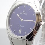 Edox / Date - Date World's Slimmest Calender Movement - Unisex Steel Wrist Watch