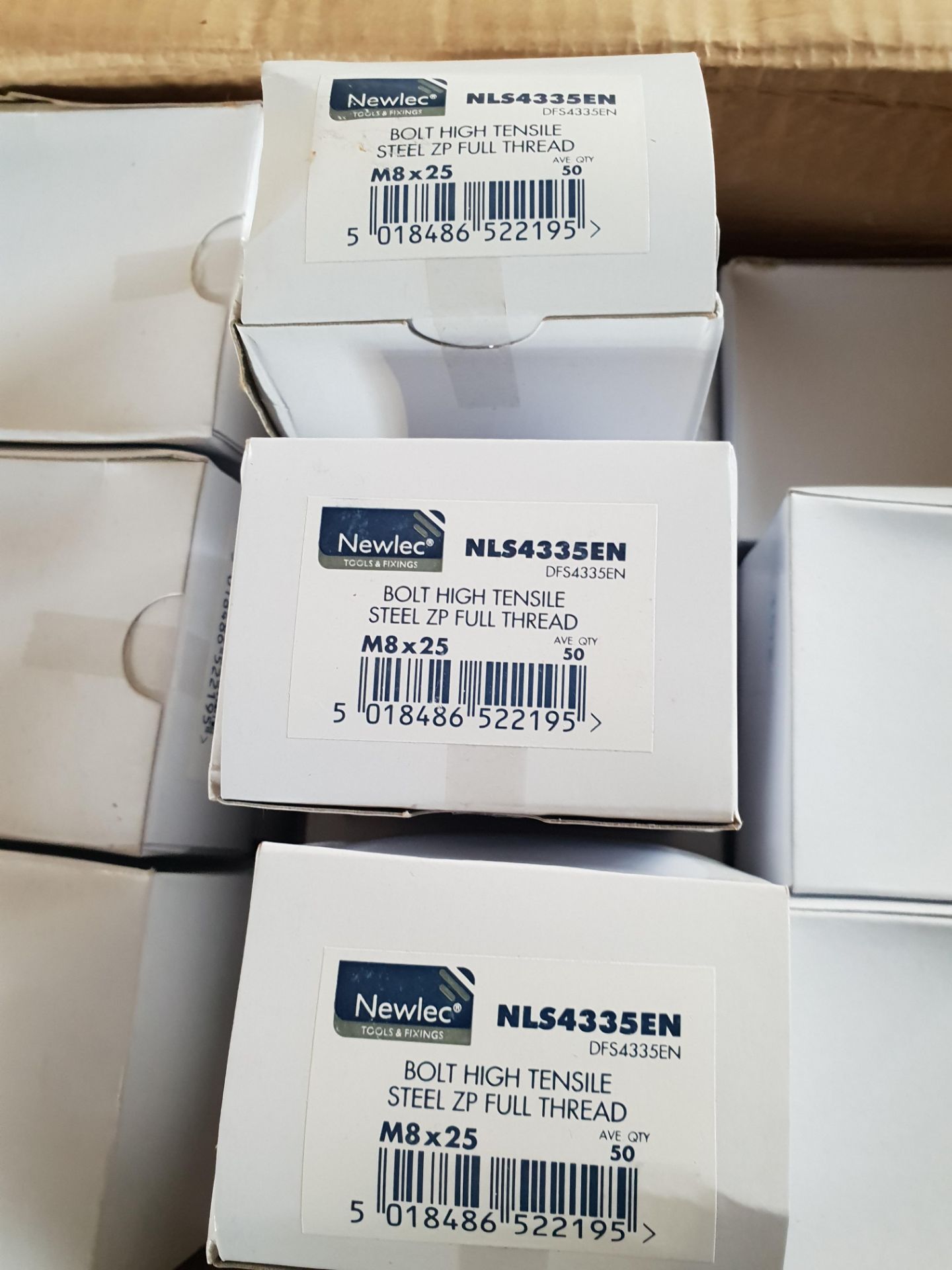 27 boxes - M8 x 25mm bolts