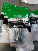 40 packs - M10 x 75mm coach bolts and nuts