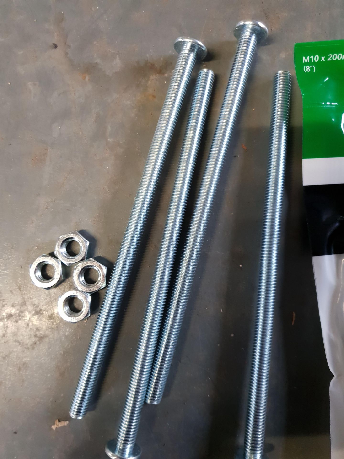 20 packs M10 x 200mm Fixing bolts and nuts - Image 3 of 3