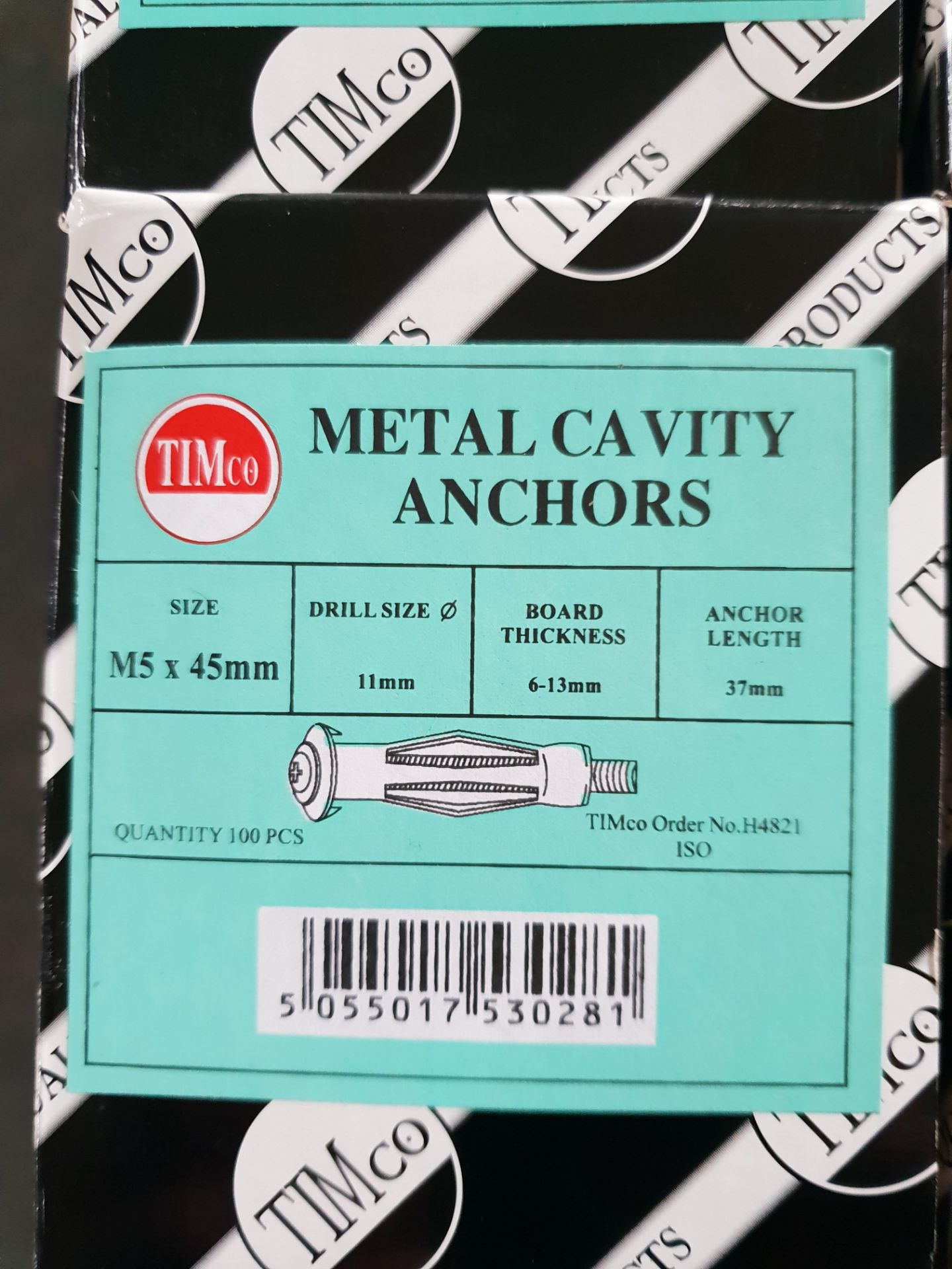 5 boxes - cavity anchors - Image 2 of 3