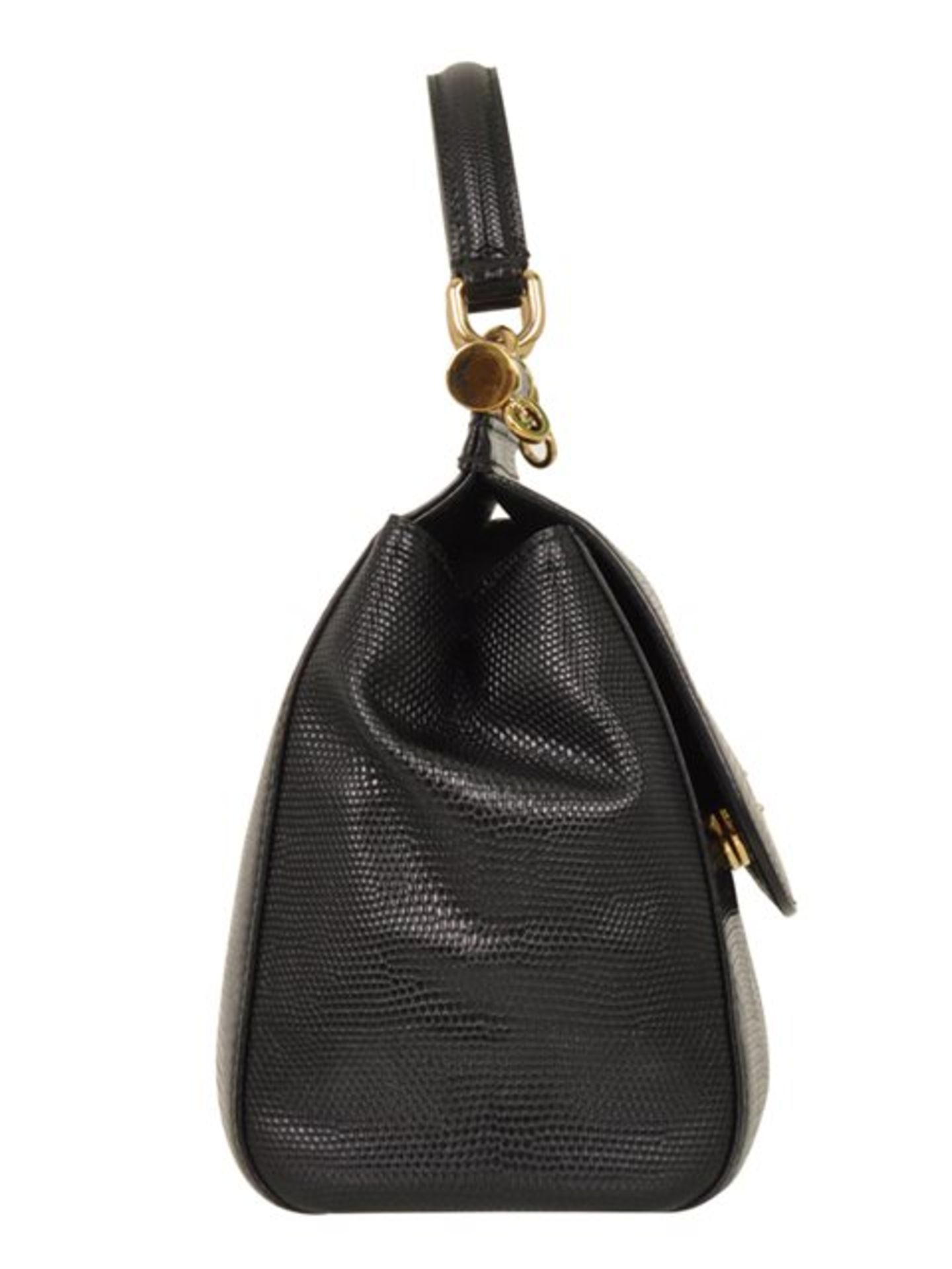 Dolce & Gabbana - iguana-print-calfskin-Sicily-leather hand and shoulder bag - Image 5 of 5