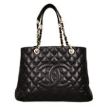 Chanel - Quilted Caviar Leather Grand Shopper Shoulder Bag