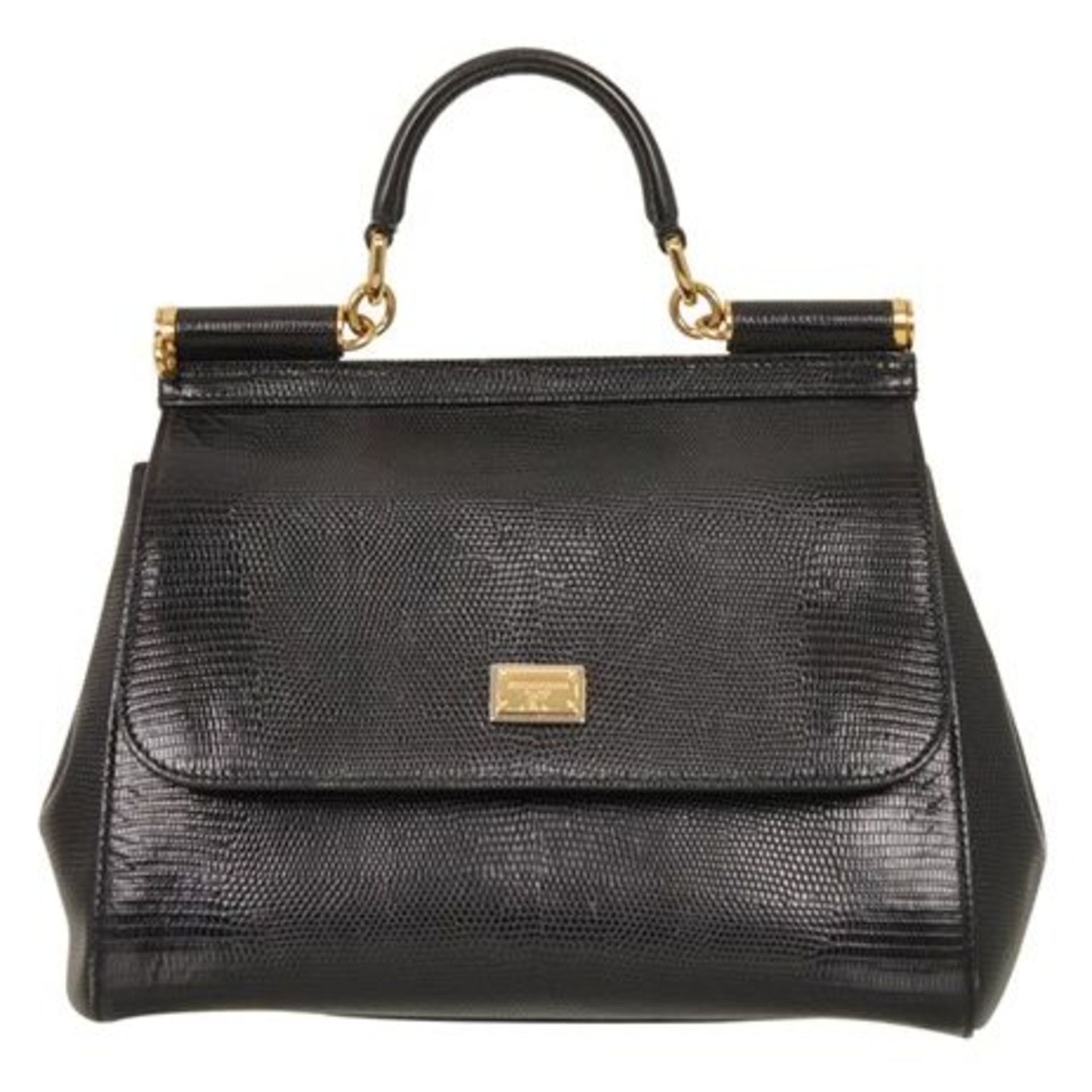 Dolce & Gabbana - iguana-print-calfskin-Sicily-leather hand and shoulder bag - Image 2 of 5