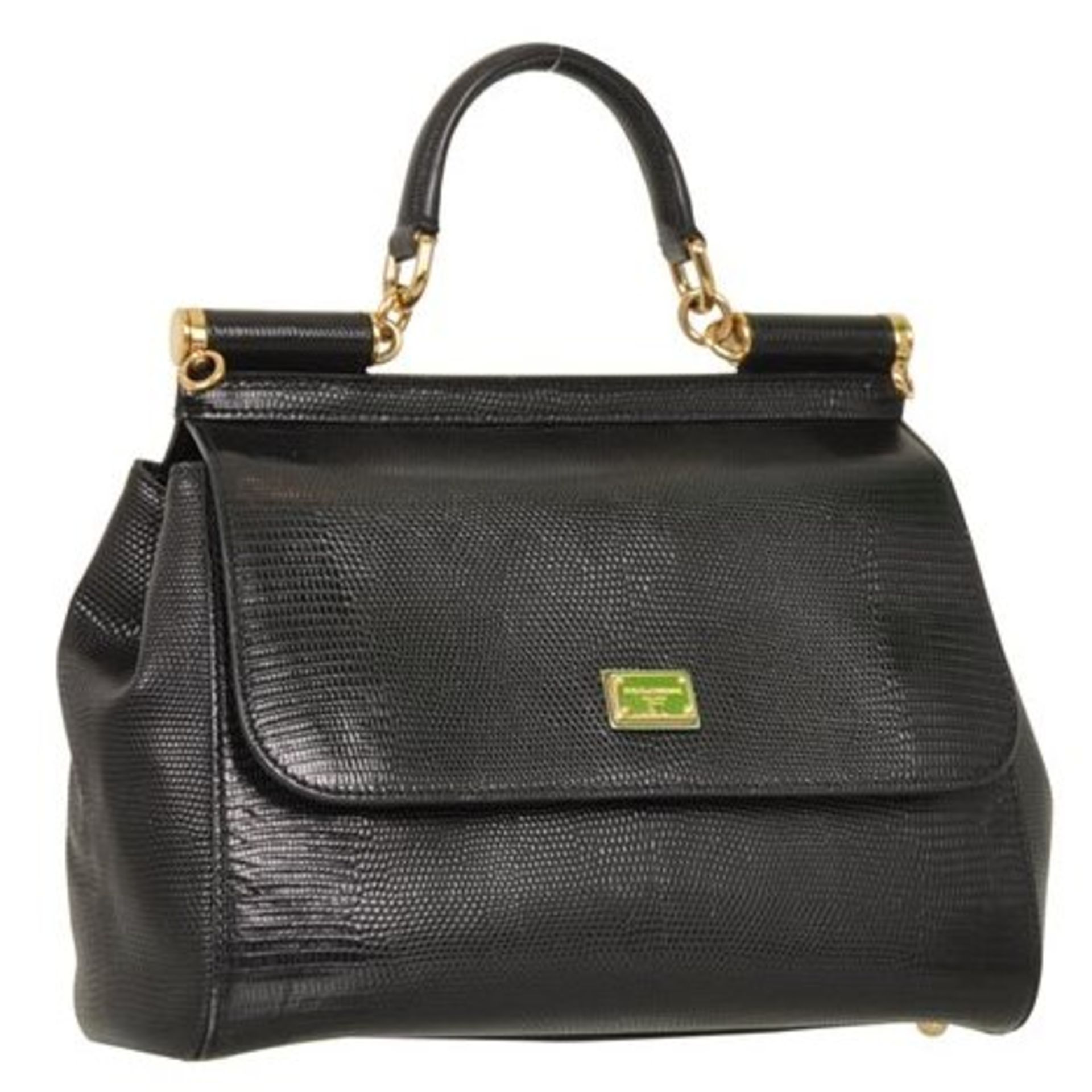 Dolce & Gabbana - iguana-print-calfskin-Sicily-leather hand and shoulder bag - Image 3 of 5