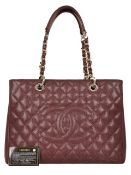 Chanel - Quilted Caviar Leather Grand Shopper Shoulder Bag