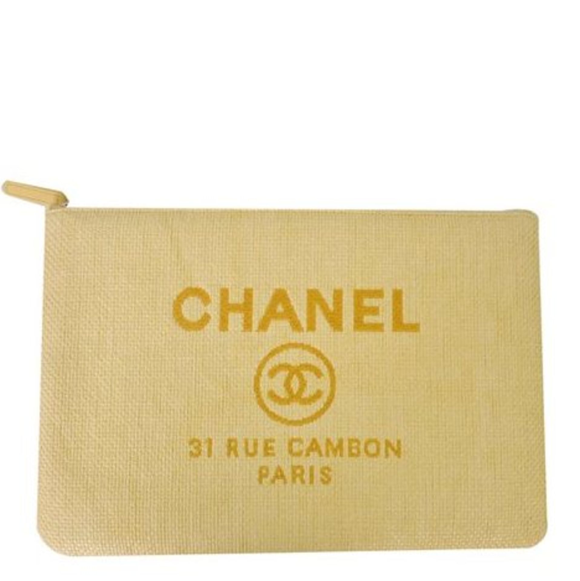 Chanel - Deauville Canvas Clutch