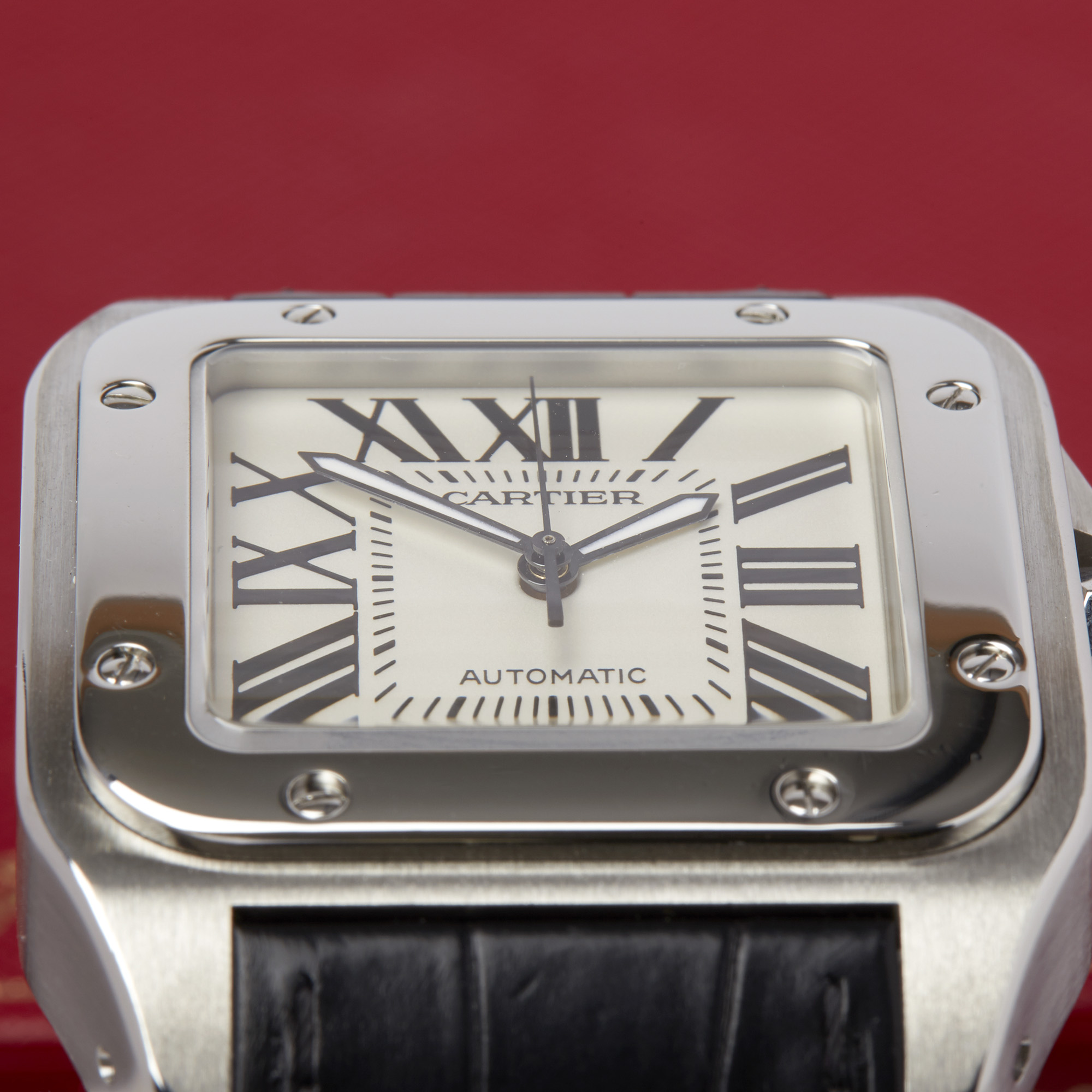 Cartier Santos 100 W20090X8 or 2656 Men Stainless Steel Chronograph XL Cartier Service Watch - Image 9 of 11